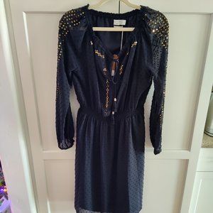 Altuzarra Black Dress with Gold Sequins Small - New With Tags